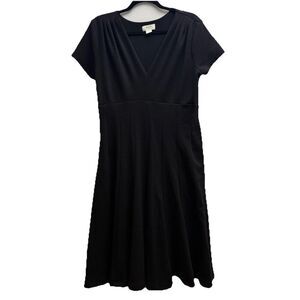 Maeve by Anthropologie Size Large Black Lincoln Center Dress Pleats Elegant